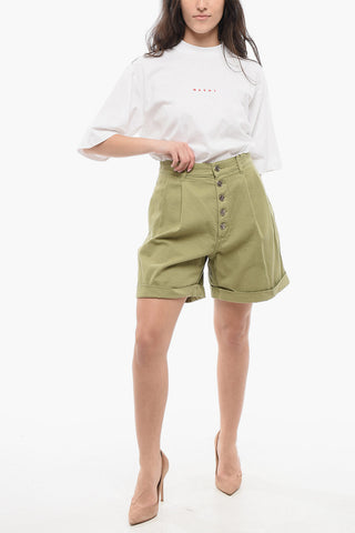 High-Waist Shorts with Darts