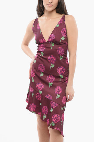 JEANS COUTURE Asymmetric Floral Dress