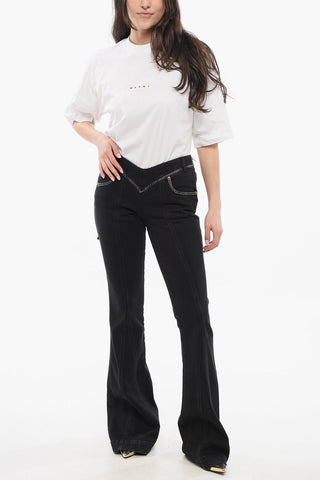 JEANS COUTURE Palazzo Denims with Size Zip