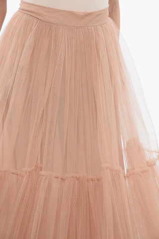 Long Mesh Circle Skirt