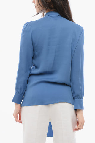 Silk Shirt with Self-tie Detail