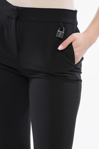 Hoch Taillierte Hosen Aus Wollmischung