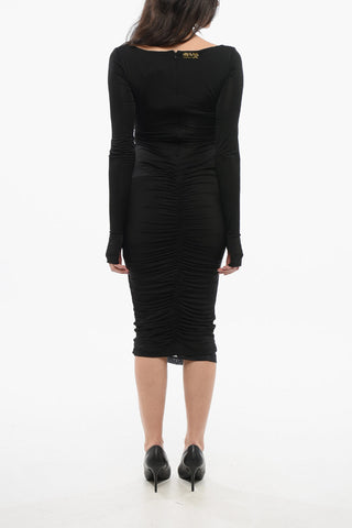 JEANS COUTURE Vestito Raccolto con Cut Out