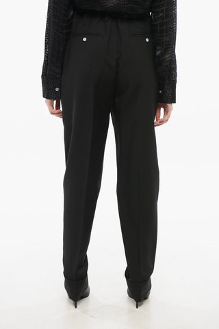Pantaloni a Gamba Dritta in Mohair