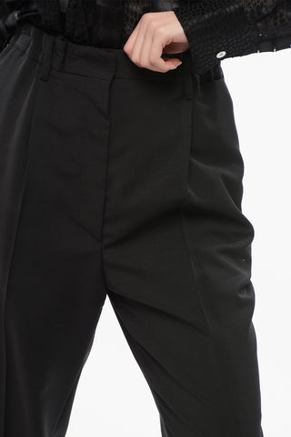 Pantaloni a Gamba Dritta in Mohair