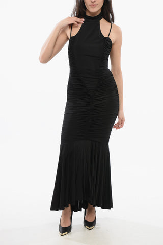 JEANS COUTURE Halter Neckline Maxi Dress
