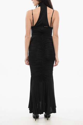 JEANS COUTURE Halter Neckline Maxi Dress