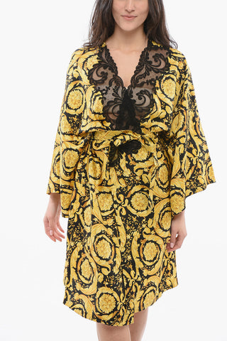 Silk Robe with Baroque Motif