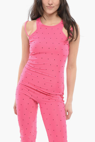 JEANS COUTURE Stretch Jumpsuit with Strass