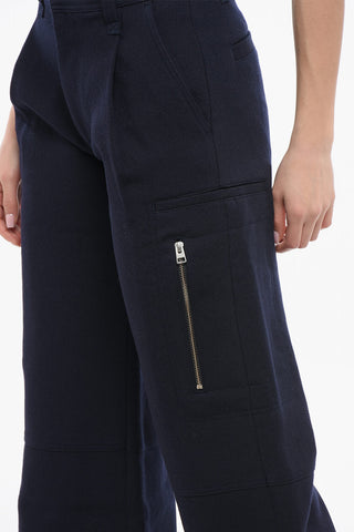 High-Waisted Wool Trousers With Pleats