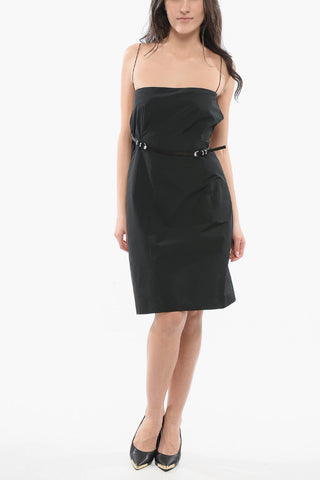 Belted VOYOU Dress with Bustier Neckline