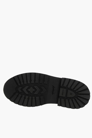 Leather Combat Boots With Platform Sole