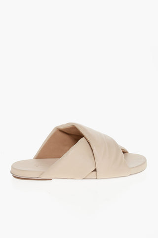 Slides In Pelle Criss-Cross