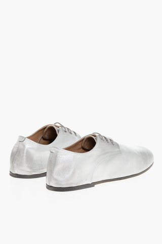 Metallic Effect Lether Derby Shoes
