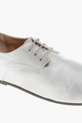 Metallic Effect Lether Derby Shoes