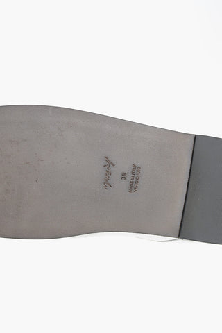 Metallic Effect Lether Derby Shoes