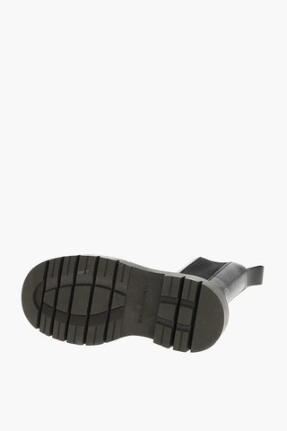 Leather TIRE Chelsea Boots With Chunky Sole