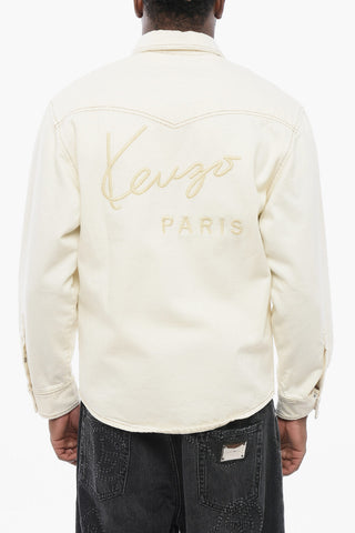 Denim WESTERN Shirt with Embroidered Logo