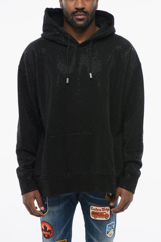 Felpa Hoodie IBRA con Cristalli All-Over