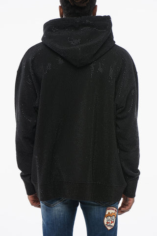 Felpa Hoodie IBRA con Cristalli All-Over