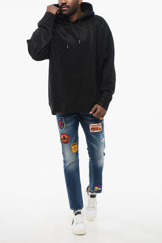 Felpa Hoodie IBRA con Cristalli All-Over