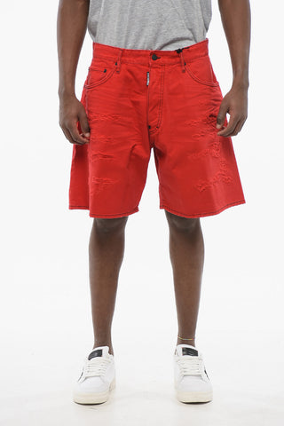 Shorts Boxer Fit in Denim Distressed