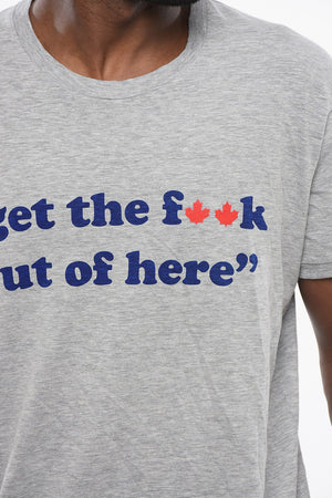 Cotton Crewneck T-Shirt OUT OF HERE