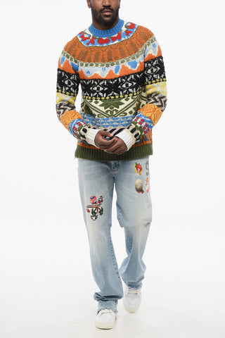 Pullover in Misto Lana GLOBETROTTER con Motivo Fairisle