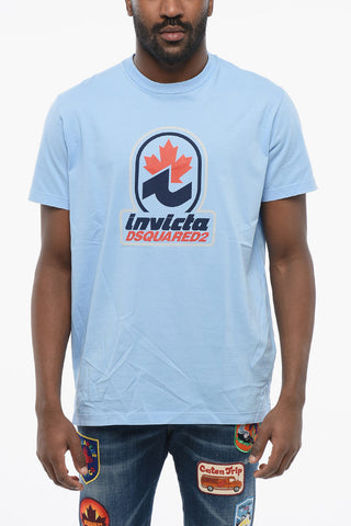 T-Shirt Girocollo D2 INVICTA con Logo Stampato