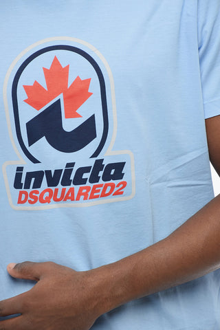 T-Shirt Girocollo D2 INVICTA con Logo Stampato