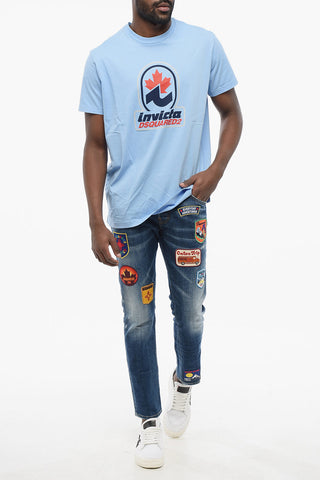 T-Shirt Girocollo D2 INVICTA con Logo Stampato