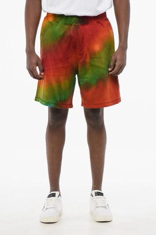 Tie Dye Jersey Shorts with Elastic Waistband