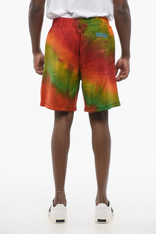 Tie Dye Jersey Shorts with Elastic Waistband