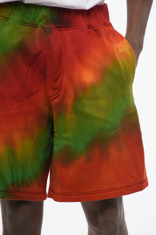 Tie Dye Jersey Shorts with Elastic Waistband