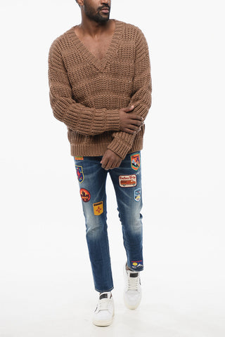 V Neck Virgin Wool Pullover