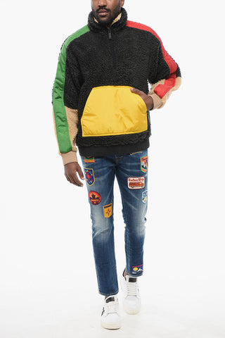 Anorak Sherpa RAIN PATCH con Dettagli in Nylon