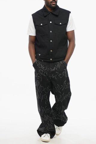 Denim BULL Quilted Vest