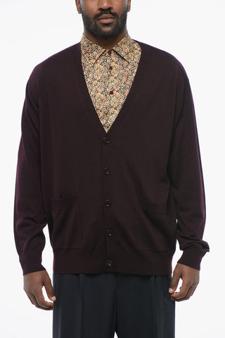 Merino Wool Cardigan with Patch Pockets