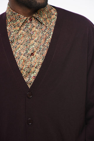 Merino Wool Cardigan with Patch Pockets