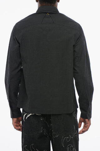 Lightweight Cotton Overshirt with Zip Closure