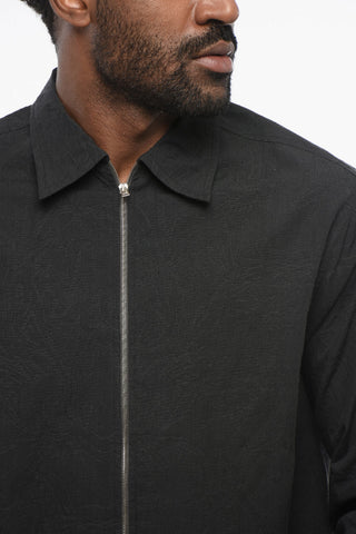 Lightweight Cotton Overshirt with Zip Closure