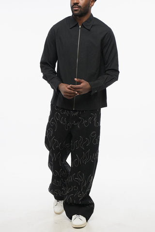 Lightweight Cotton Overshirt with Zip Closure