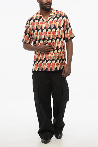 Patterned Silk PORTER Bowling Shirt