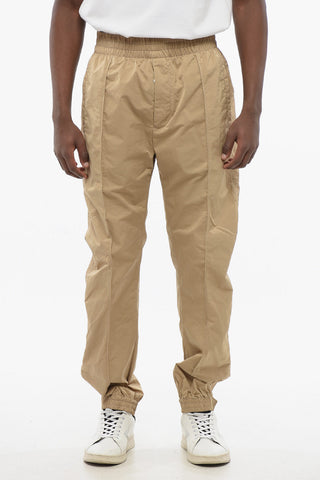 Pantaloni in Nylon con Polsini Elastici