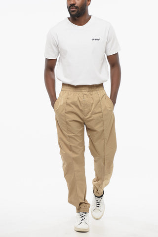 Pantaloni in Nylon con Polsini Elastici