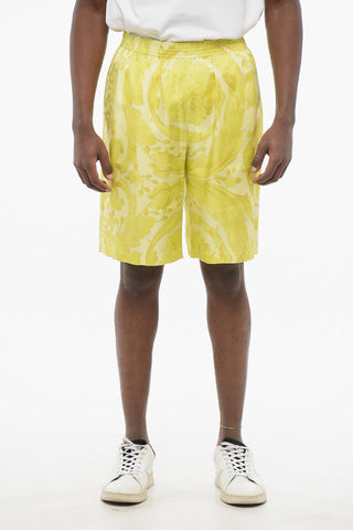Silk BAROCCO Shorts with Elastic Waistband