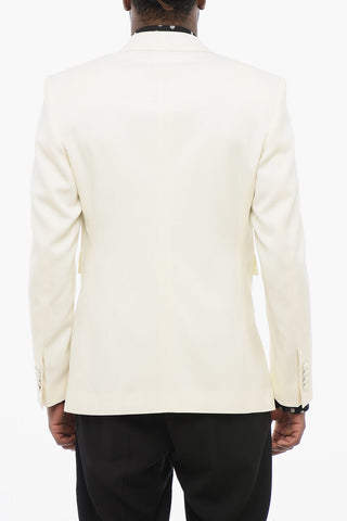 SICILIA Virgin Wool Blazer with Covered Buttons
