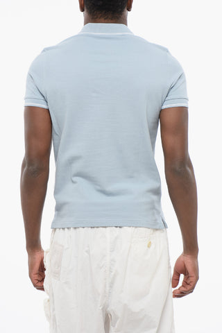 Hopsack Cotton Polo Shirt with Breast-pocket