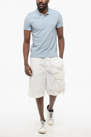 Hopsack Cotton Polo Shirt with Breast-pocket