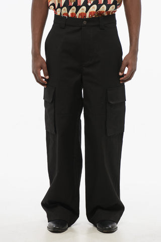 Pantaloni Cargo in Cotone Stretch con Passanti